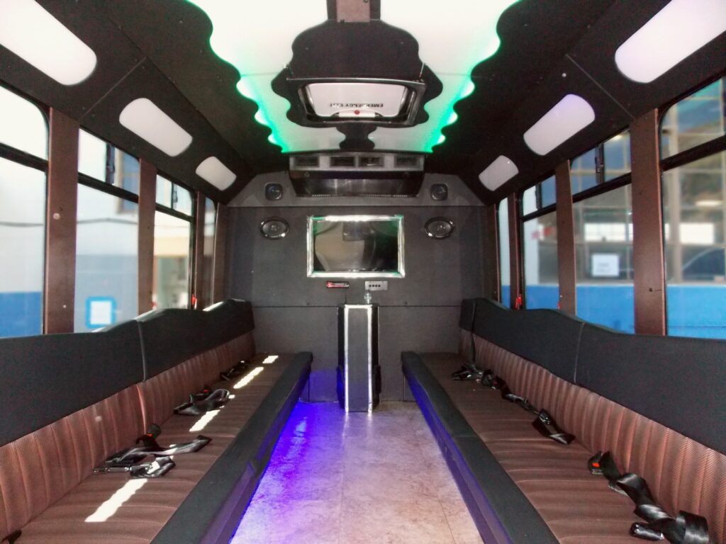 Party Bus Sacramento Limo Interior Day